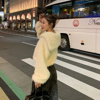 Fur zip jacket