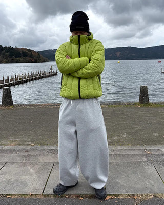 Curved wide sweatpants