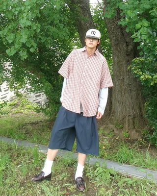 Two-pleat easy shorts