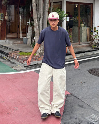 Unisex wide cotton pants