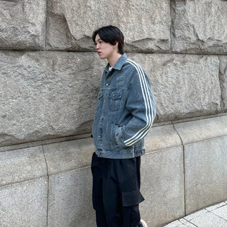 (Unisex) Track Denim Jacket
