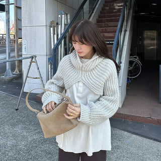 Suede tote bag
