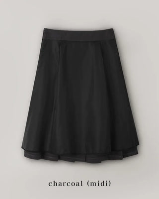 Pleated midi skirt