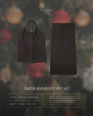 Knit camisole & knit skirt set