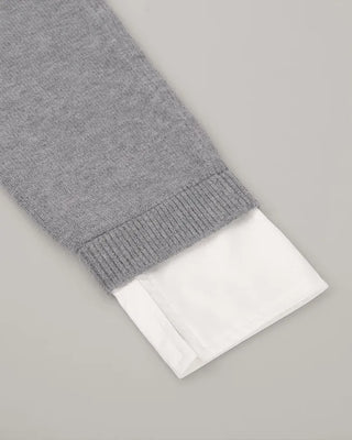 Layered knit cardigan