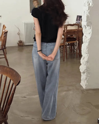 Summer wide denim pants