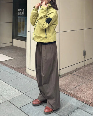 (Unisex) Wrap-design wide-leg slacks