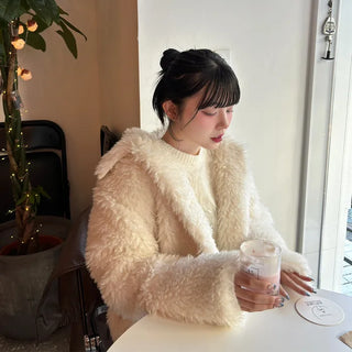 Boa Collar Oversized Jacket