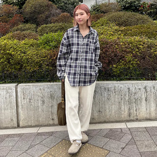 Oversized check shirt