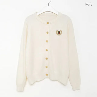 Gold button stitch cardigan