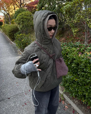 Hooded Quilted Padded Jumper