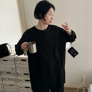 Oversized basic long-sleeved T-shirt