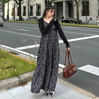 Flower Long Camisole Dress