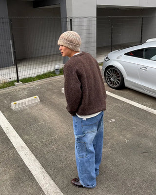 Double knee carpenter denim pants