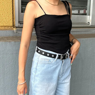 Camisole with shirred cups