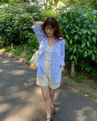 Oversized striped shirt