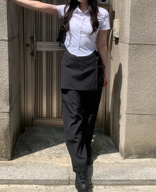 Wrap skirt pants