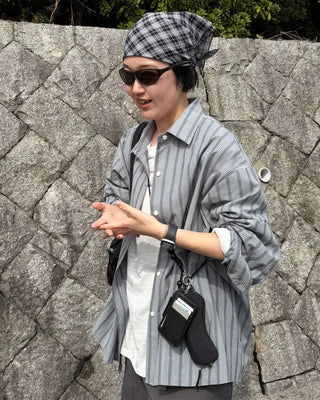 Summer check scarf