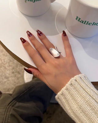 Matte Metal Curved Ring