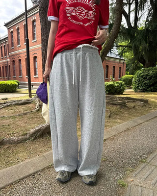 Side-tuck layered easy pants