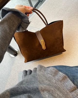 Suede Square Tote Bag