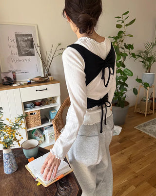 Backless Ribbon Top