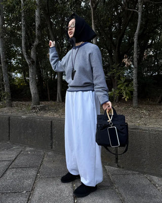 2-Way Wide Waist Elastic Pants
