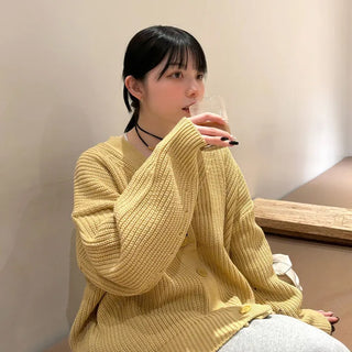 Oversized Collar Cardigan