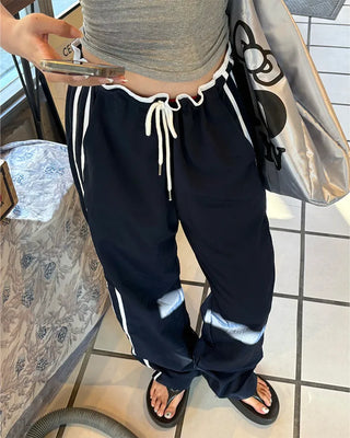 Nylon side stripe pants