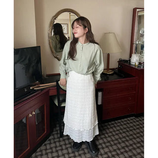 Lace long skirt