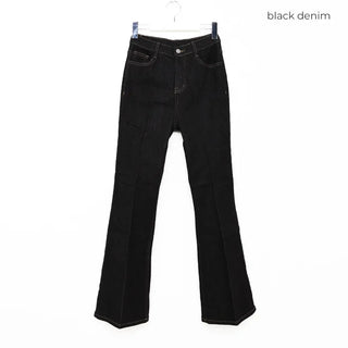 Bootcut low-rise denim pants