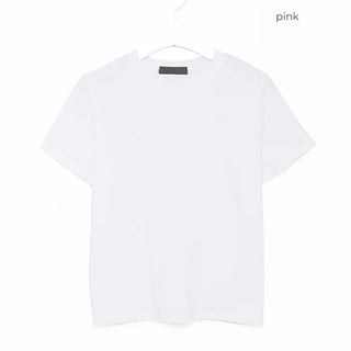 Basic semi-cropped color T-shirt
