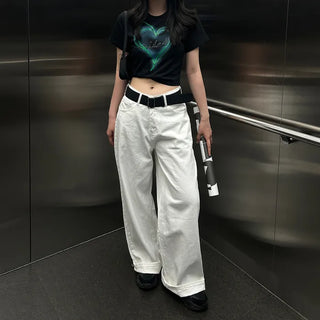 Cotton wide-leg pants