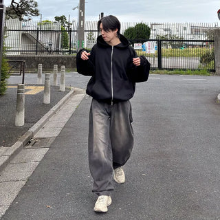 Balloon Washed Denim Pants
