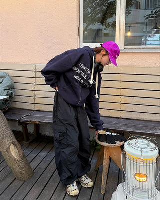 Lettering Hooded Parka