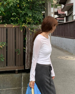 Round neck Tencel T-shirt