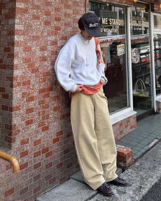 Loose Fit Round Cotton Pants
