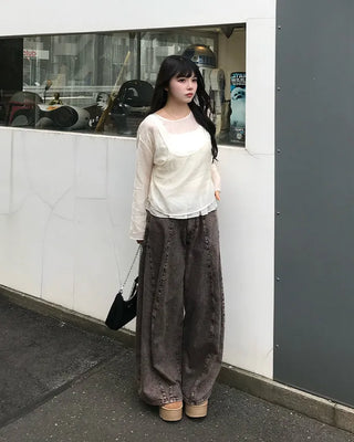 Camisole & Frill Blouse Set
