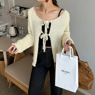 Boucle Double Ribbon Cardigan