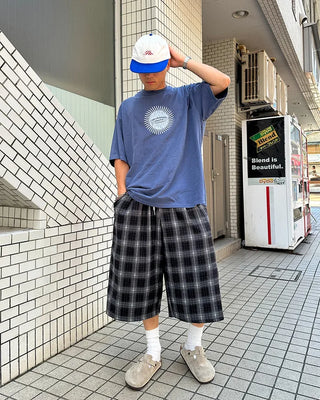 Checked Bermuda shorts
