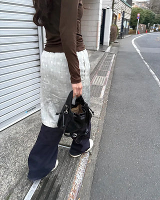 Gathered drawstring shoulder bag