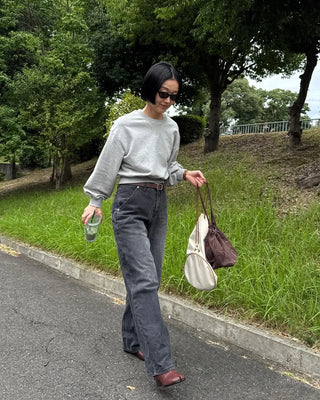 Balloon Cropped Sweatshirt
