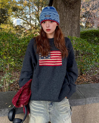 USA Flag Jacquard Knit
