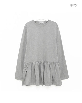 Frilled Hem Basic Tunic