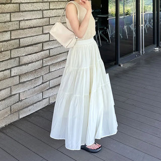 Tiered long skirt