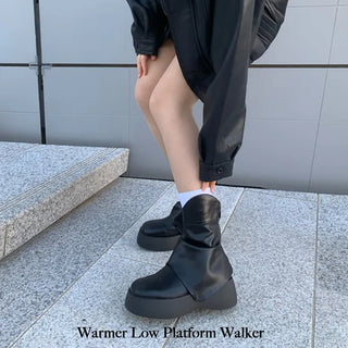 Warmer Low Platform Lace-Up Boots