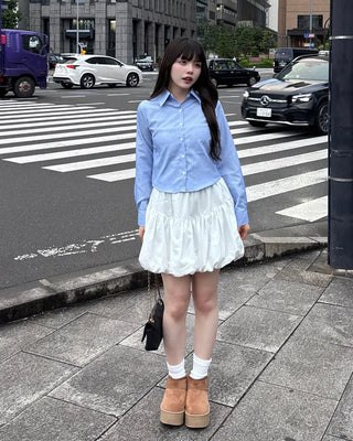 Crop striped shirt