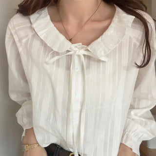 Tucked collar blouse