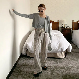 Striped Banding Pants