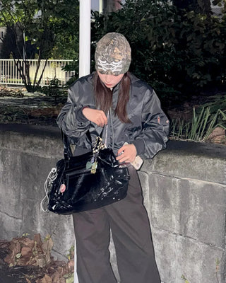 Y2K Leather Shoulder Bag